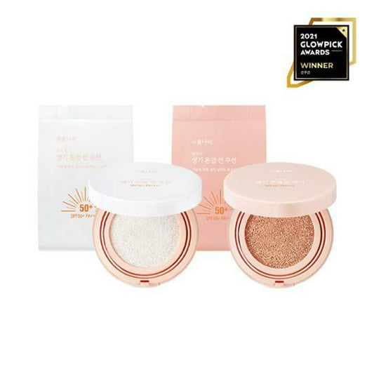 Shingmulnara Oxygen Water Tone Up Sun Cushion Special Set with Refill 2 Colors